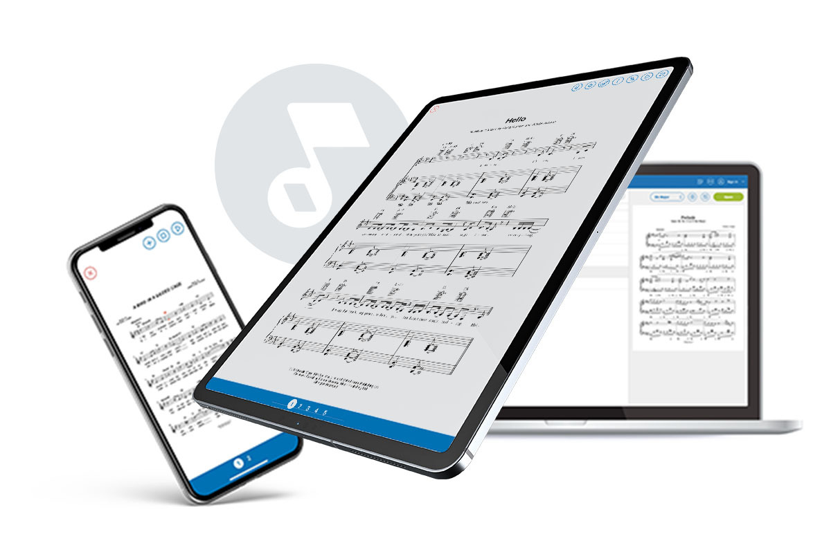iPad，iPhone和MacBook Pro上的MusicNotes应用程序