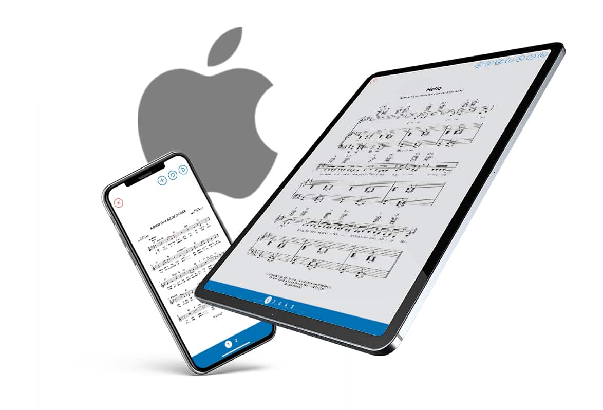 iPad、iPhone和Macbook Pro上的Musicnotes应用程序
