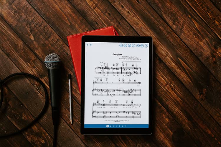 iPad上的MusicNotes应用程序